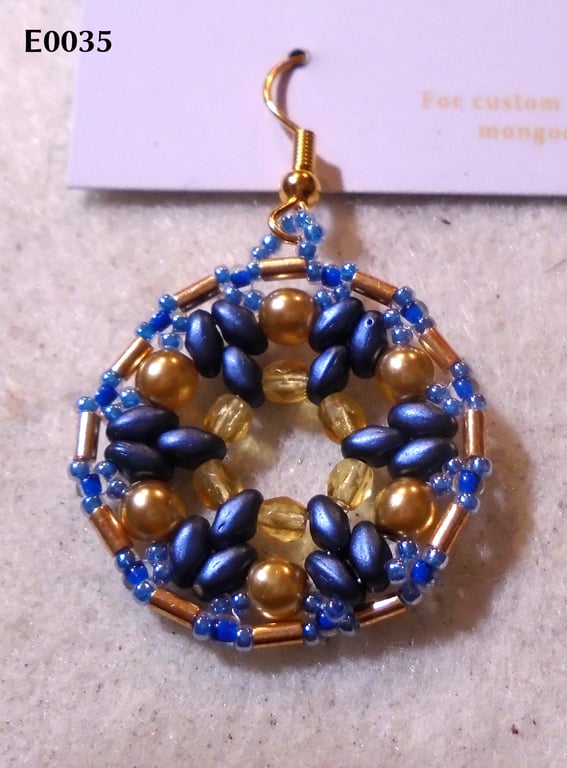 1920s-style bead earrings (customisable)