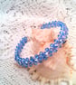 Crystal and Memory Wire Cuff With Safety Chain, Cuff Bracelet, Crystal Bracelet - Image 7