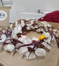 Rustic hand made dried honesty flower wreath