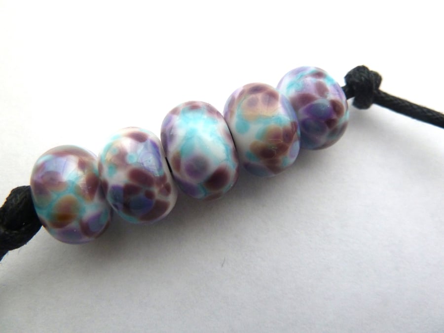 lilac frit beads