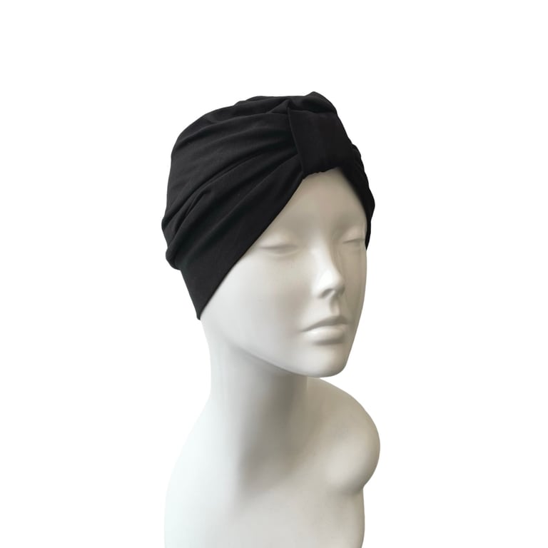 Black Turban Hat for Women, Black Hair Turban, Lightweight Turban