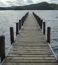 A5 Greeting Card Jetty Lake District 
