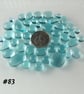 25g light blue art glass cabochons, for jewellery making, crafting (83)