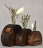 Wooden Vase Set of 3, Dried Flower Vase, Upcycled Wood Decor, Dark Oak Wood - Image 4