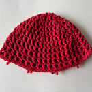 Crocheted and Beaded Skullcap