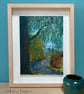 Framed Acrylic Painting with Collage - Tawonga Southern Australia - Image 3