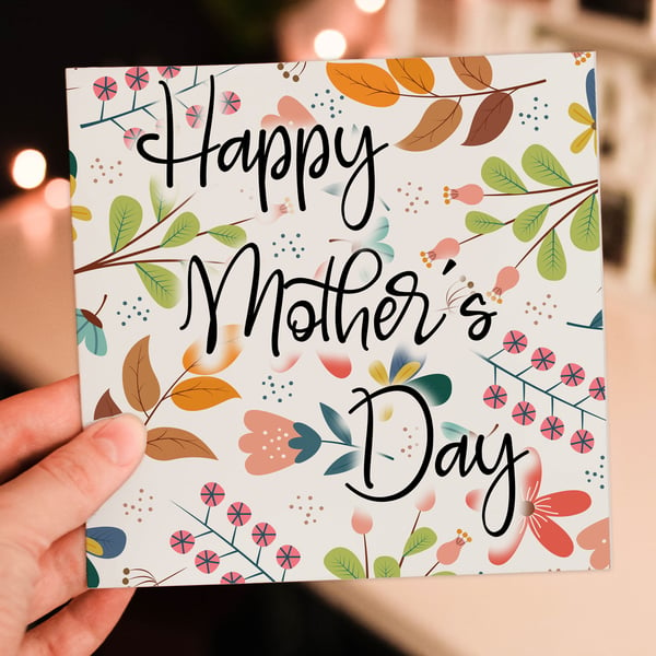 Floral Mother's Day card: Happy Mother's Day