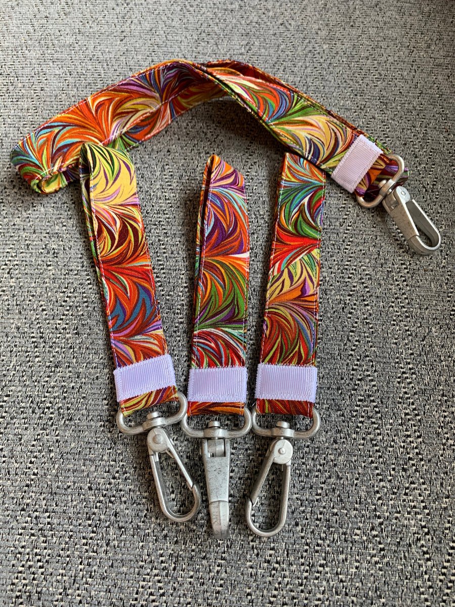 Rainbow Colour Spray Lanyard & Rainbow Colour Spray Wrist Strap
