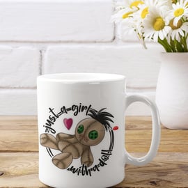 Just a girl with a doll - Voodoo mug - dark humour