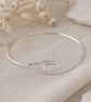 Coastal Wave Silver Bangle