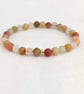 Frosted golden jade gemstone stretch bracelet  - Image 5