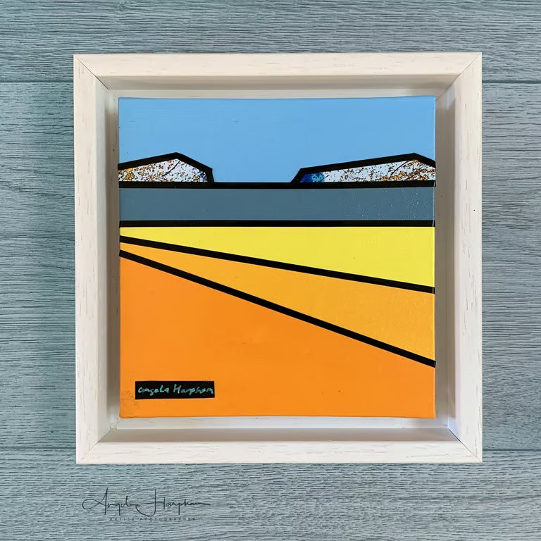 Seascape Acrylic Painting II - Small - Tray Framed without Glass