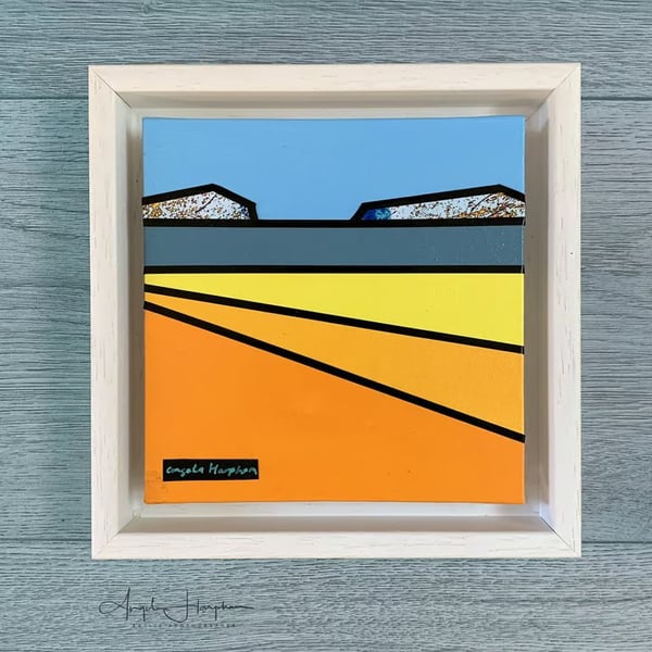 Seascape Acrylic Painting II - Small - Tray Framed without Glass