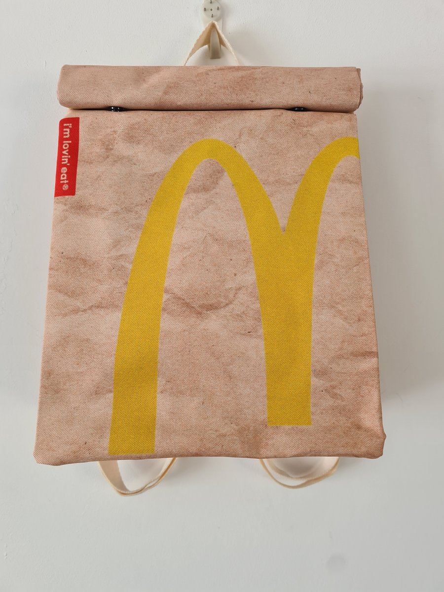 McDonalds Style Backpack - Waterproof Rucksack School Bag - Recycled Polyester