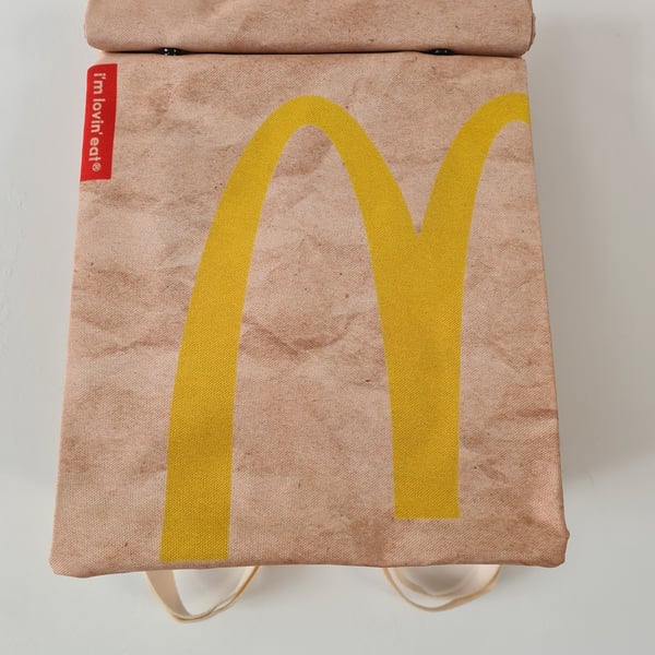 McDonalds Style Backpack - Waterproof Rucksack School Bag - Recycled Polyester