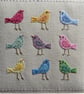 Hand-stitched Happy Little Birds framed embroidery - a gift to last forever! - Image 1
