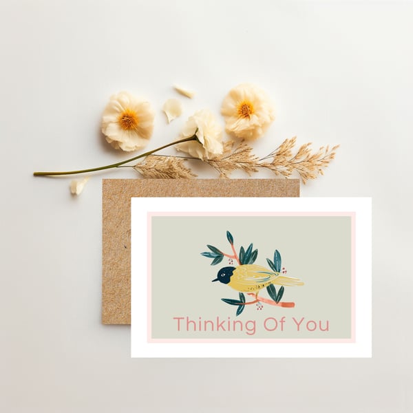 Thinking Of You Card, Get Well Card, Nature Sympathy Card, Well Wishes Card