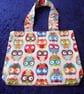 Colourful Owls Fabric Bag - Image 1