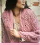 Chunky Lace Wrap Knitting Pattern - Cyclamen - Image 3