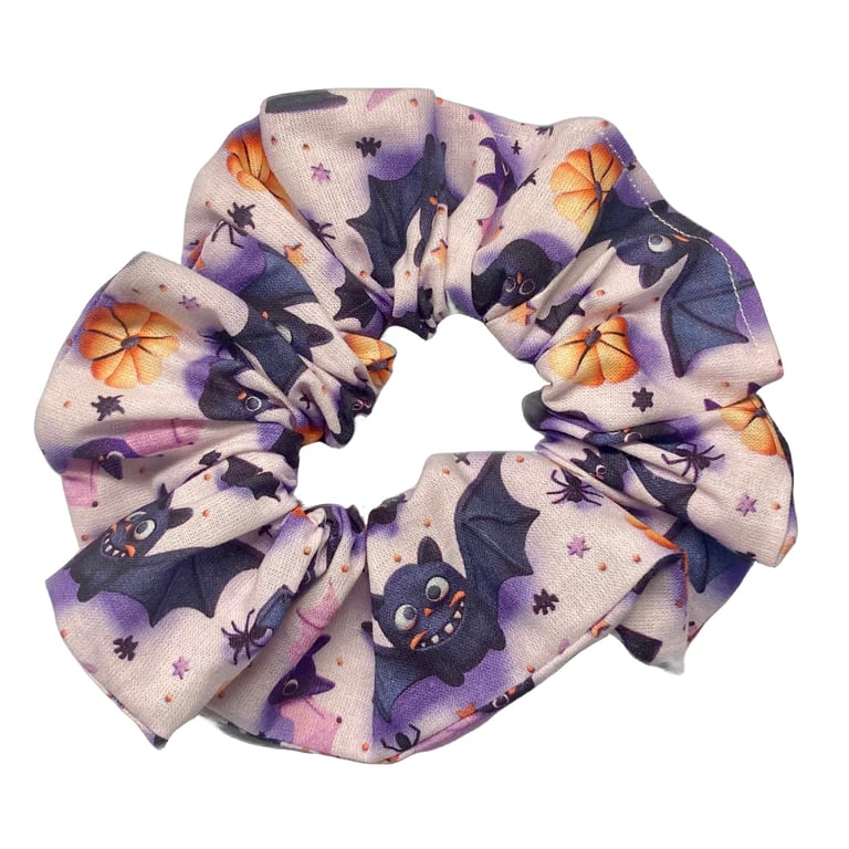 Bats 3D Cotton Large Hair Scrunchie
