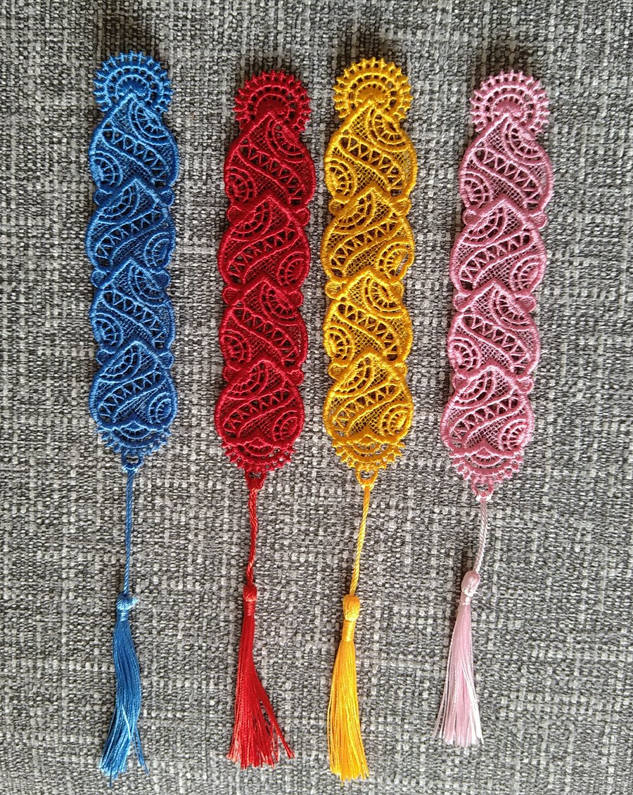 Heart Bookmarks with tassle Colours available.