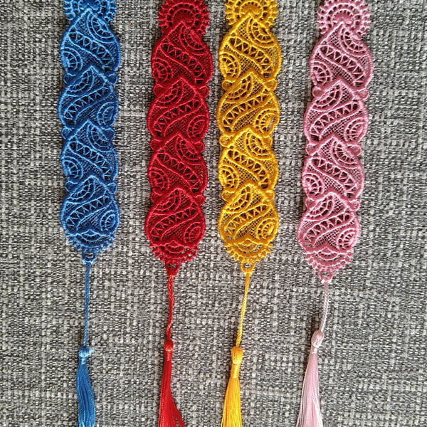 Heart Bookmarks with tassle Colours available.