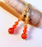 Carnelian And Swarovski Crystal Earrings - Handmade In Devon - Image 7