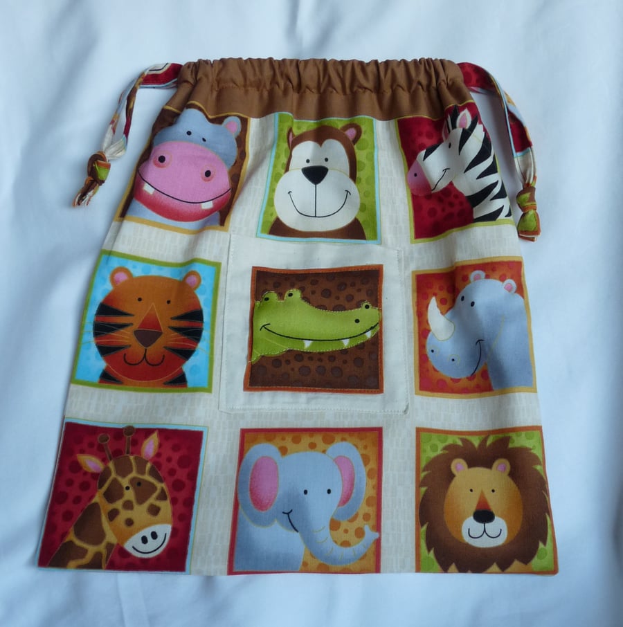 Cheeky Animal Drawstring Bag