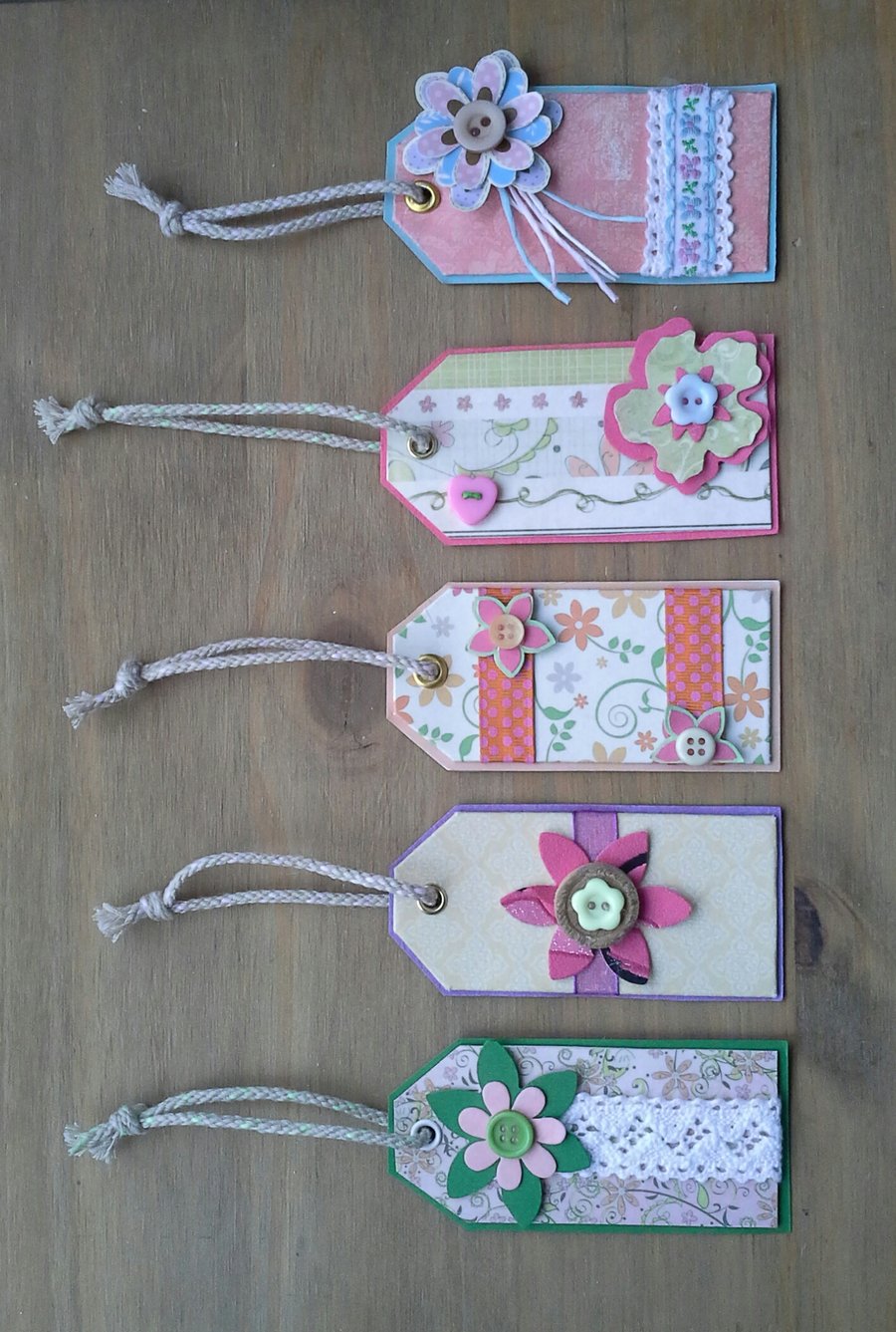 Set of 5 Luxury Gift Tags, labels 