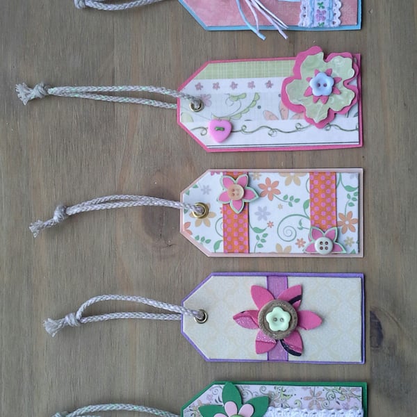 Set of 5 Luxury Gift Tags, labels 