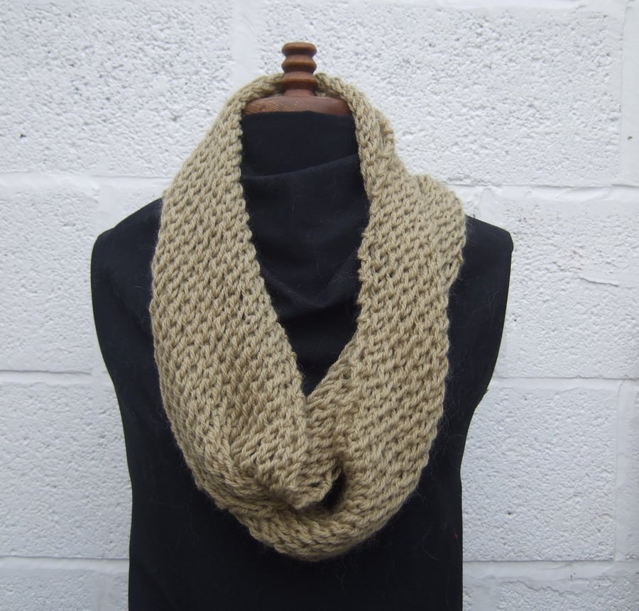 Khaki Cowl Scarf