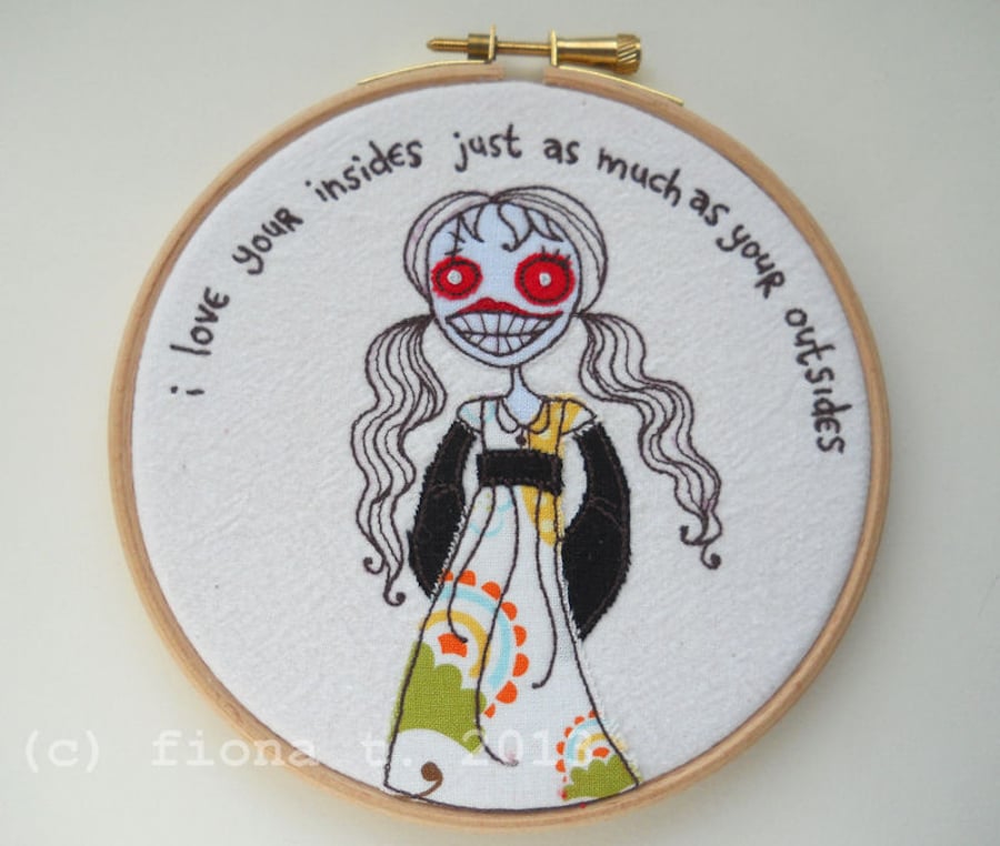 valentine hoop embroidery