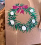 Hand painted Seaglass Christmas Wreath card  - Image 7