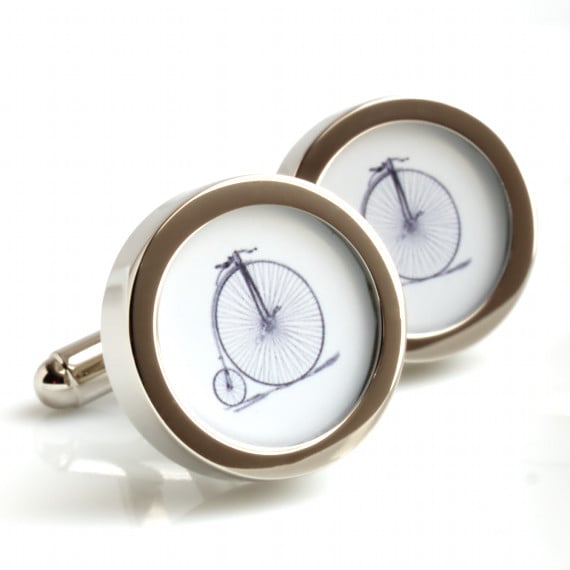 Penny Farthing Vintage Bicycle Cufflinks - for Weddings, Anniversaries, Birthday