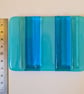 Small blue fused glass soap dish - Image 8