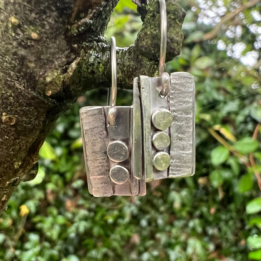 Silver Textured Coast Earrings