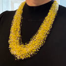 Handmade Air Necklace with yellow beads