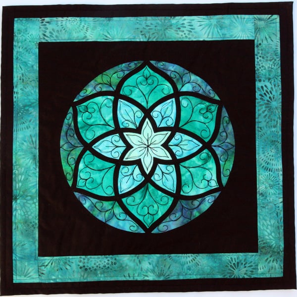 Rose Window B Pattern Art Quilt Panel
