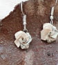 Literary Rose Earrings, Recycled Book Page Jewellery, origami paper earrings