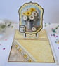 A Little Note to Say Handmade Easel Floral Decoupage Card