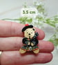 Bagpipes Gift, Handmade Scottish Bagpiper Bear Pin, Scotland Teddy Bear Brooch - Image 4
