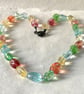 Multicoloured quartz semi precious nugget bead necklace - Image 8