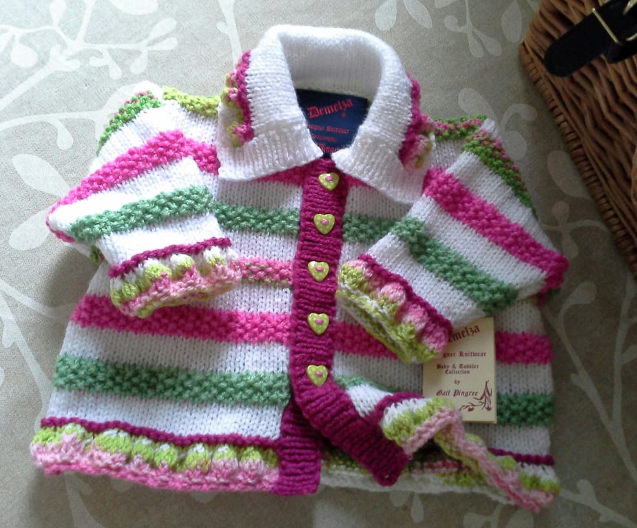 Designer Baby Girls Hand Knitted Jacket 6-12 months