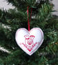 Christmas hanging decoration, felt decoration, embroidered decoration - Image 6