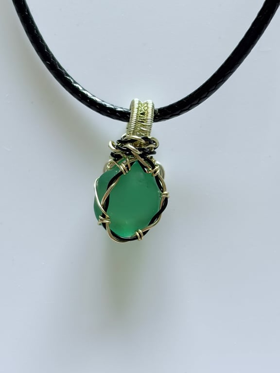Scottish sea glass Pendant - Made in Scotland - Unique handmade - Gift for her 