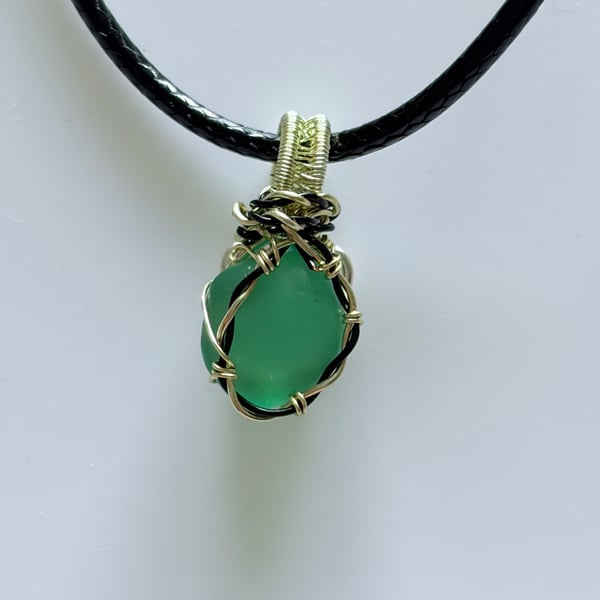 Scottish sea glass Pendant - Made in Scotland - Unique handmade - Gift for her 