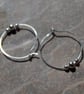 Hoop earrings with sterling silver beads - Image 6
