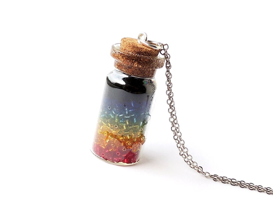 Rainbow Necklace, 18" Chain, SALE - 272