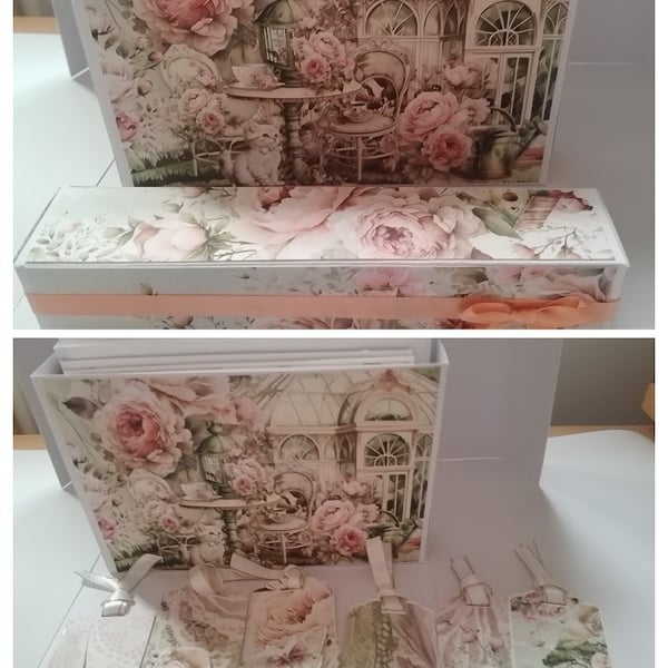 Boxset of 8 Handmade Cards and 6 gift tags