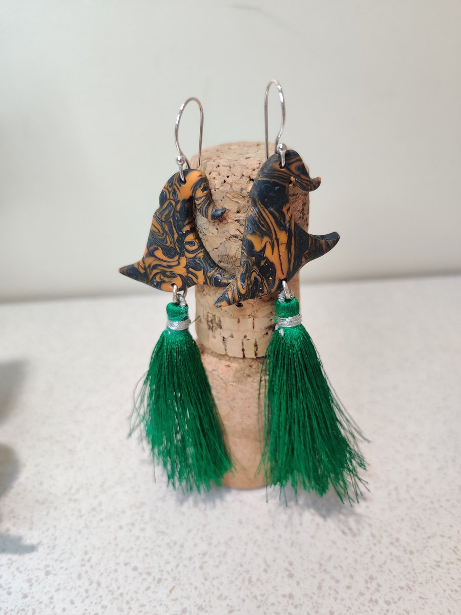 Orange and green witches hat